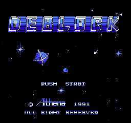 De-Block title screen for Famicom